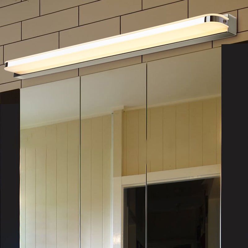 Simple LED Mirror Front Light Modern Vanity Light with Acrylic Shade for Bathroom