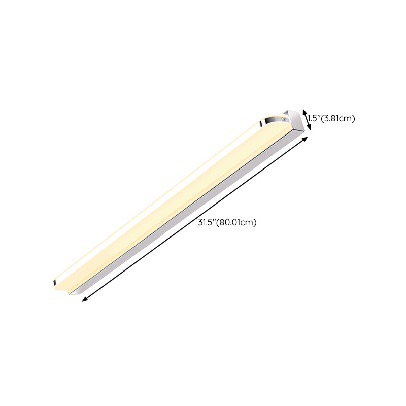 Simple LED Mirror Front Light Modern Vanity Light with Acrylic Shade for Bathroom