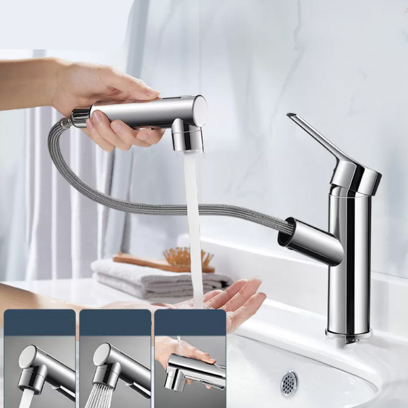 Bathroom Vessel Faucet Lever Handle 1 Hole Vessel Sink Faucet