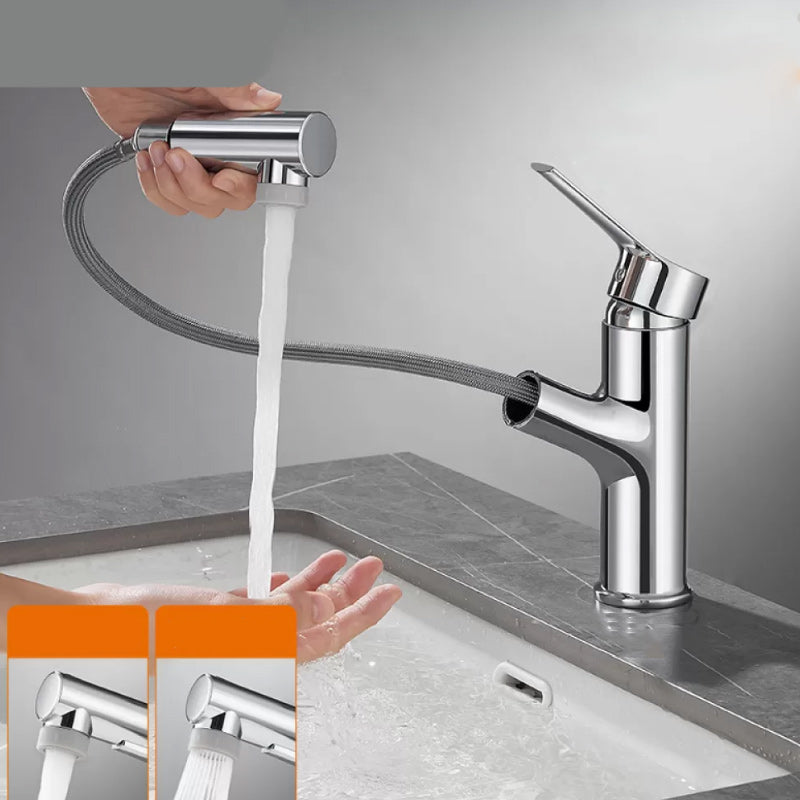 Bathroom Vessel Faucet Lever Handle 1 Hole Vessel Sink Faucet