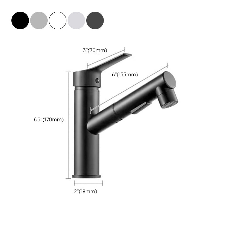 Bathroom Vessel Faucet Lever Handle 1 Hole Vessel Sink Faucet