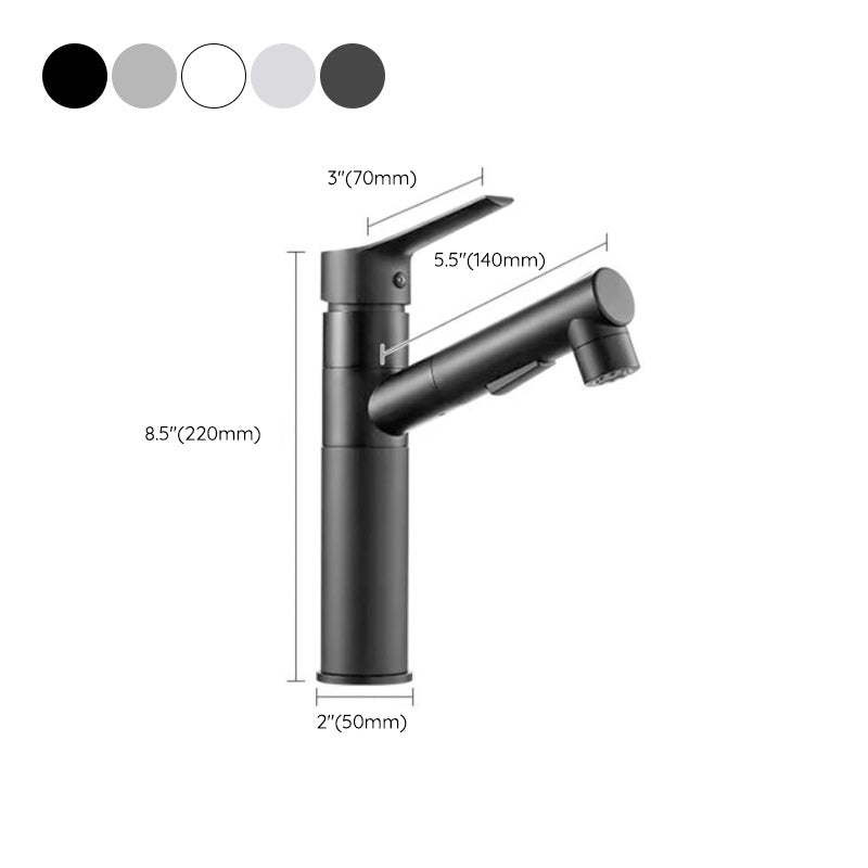 Bathroom Vessel Faucet Lever Handle 1 Hole Vessel Sink Faucet