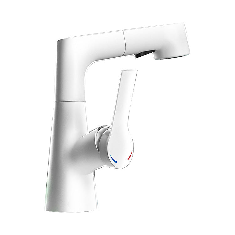 Modern Vessel Sink Faucet Lever Handle Pull-out Bathroom Faucet