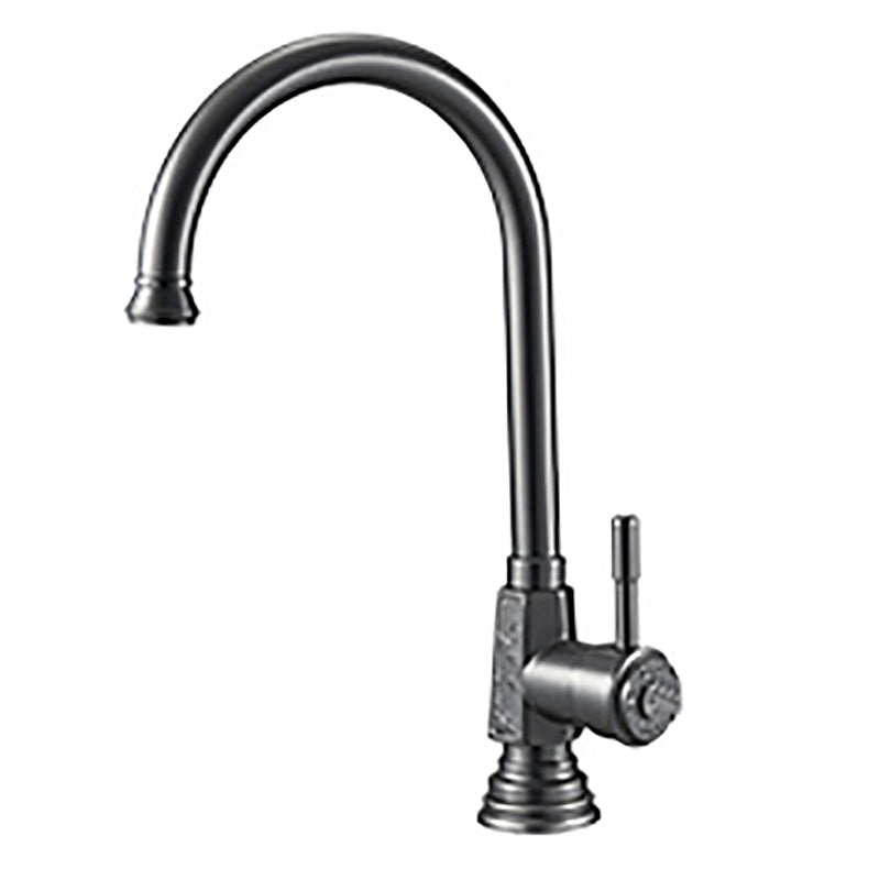 Traditional Kitchen Faucet Copper Gooseneck Standard Kitchen Faucets with Single Handle