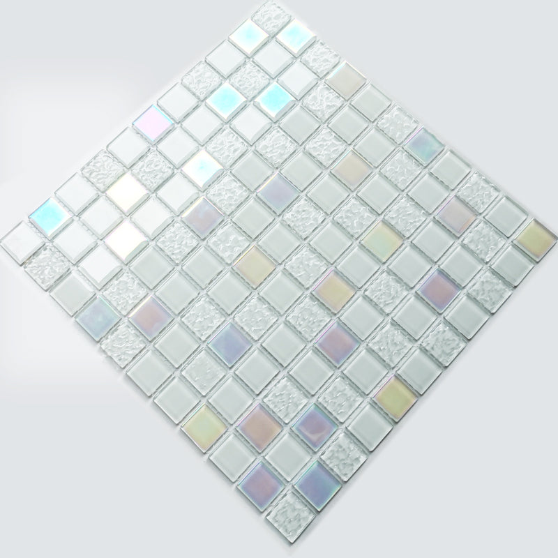 Glass Mosaic Tile Square Shape Wall Tile with Fade Resistant