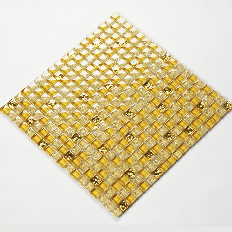Glass Mosaic Tile Square Shape Wall Tile with Fade Resistant