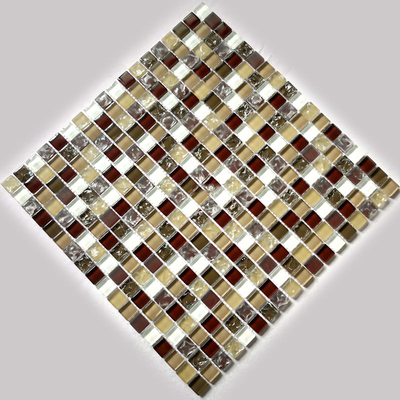 Glass Mosaic Tile Square Shape Wall Tile with Fade Resistant