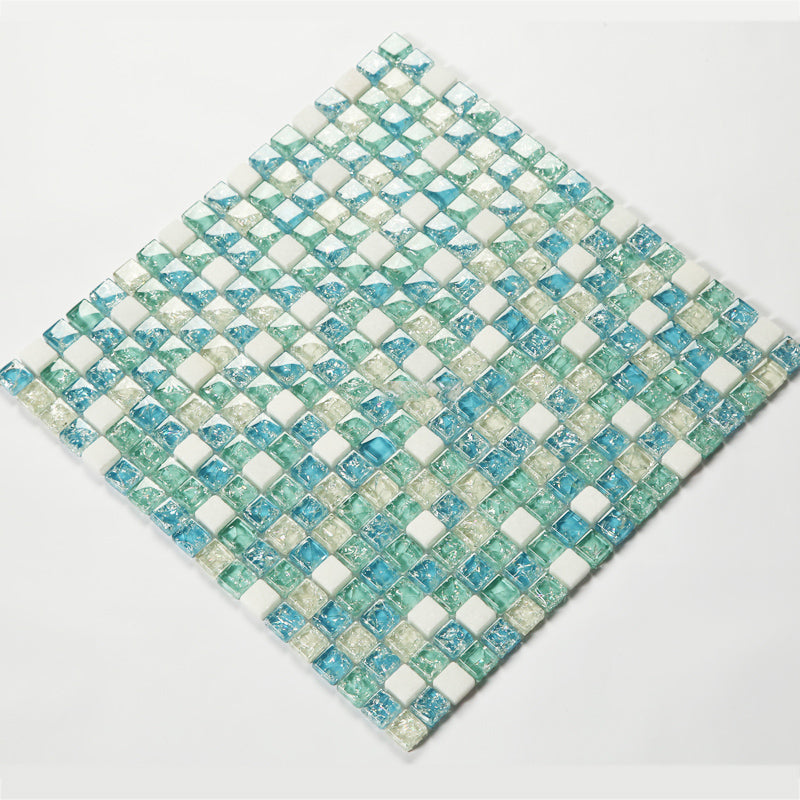 Glass Mosaic Tile Square Shape Wall Tile with Fade Resistant