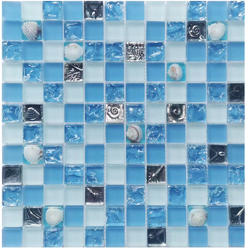 Glass Mosaic Tile Square Shape Wall Tile with Fade Resistant
