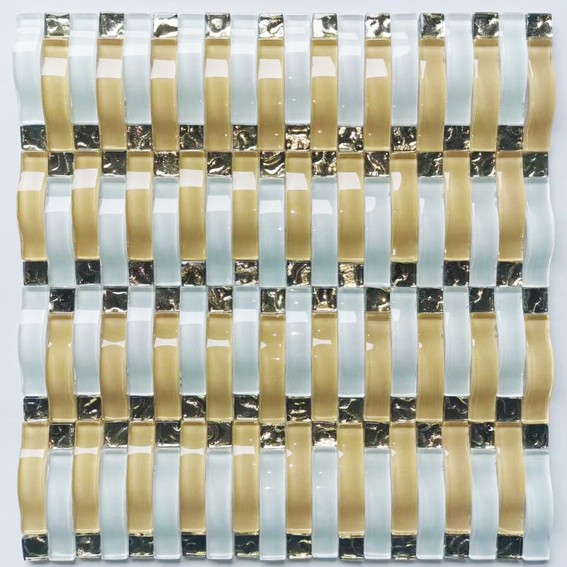 Glass Mosaic Tile Square Shape Wall Tile with Fade Resistant