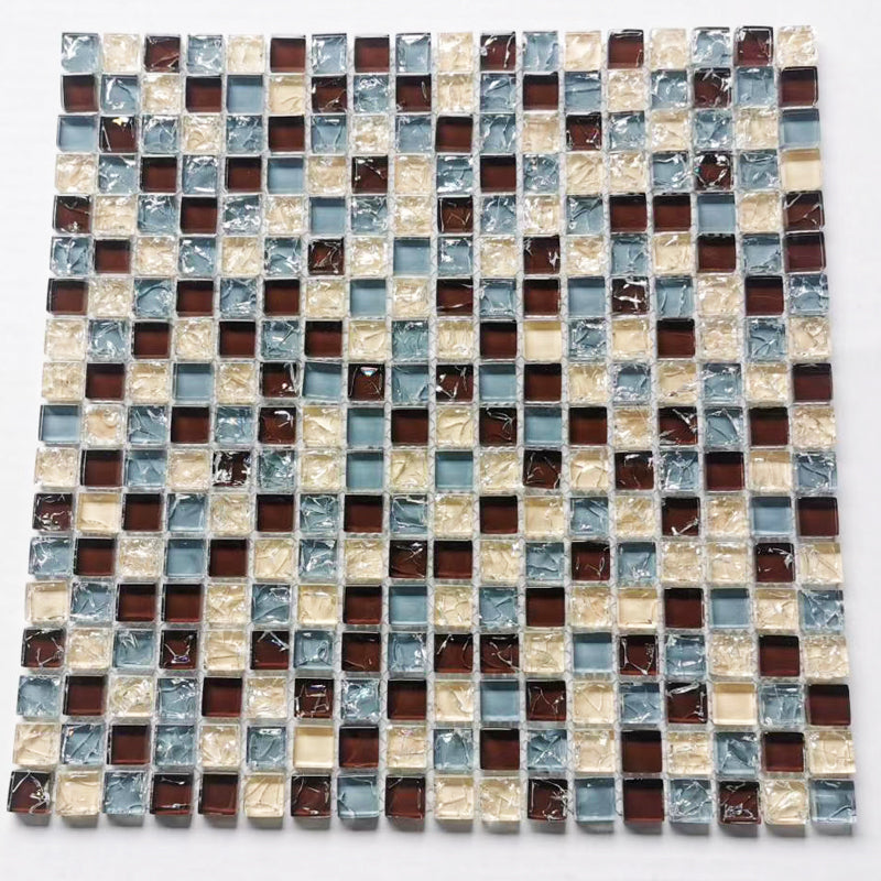 Glass Mosaic Tile Square Shape Wall Tile with Fade Resistant