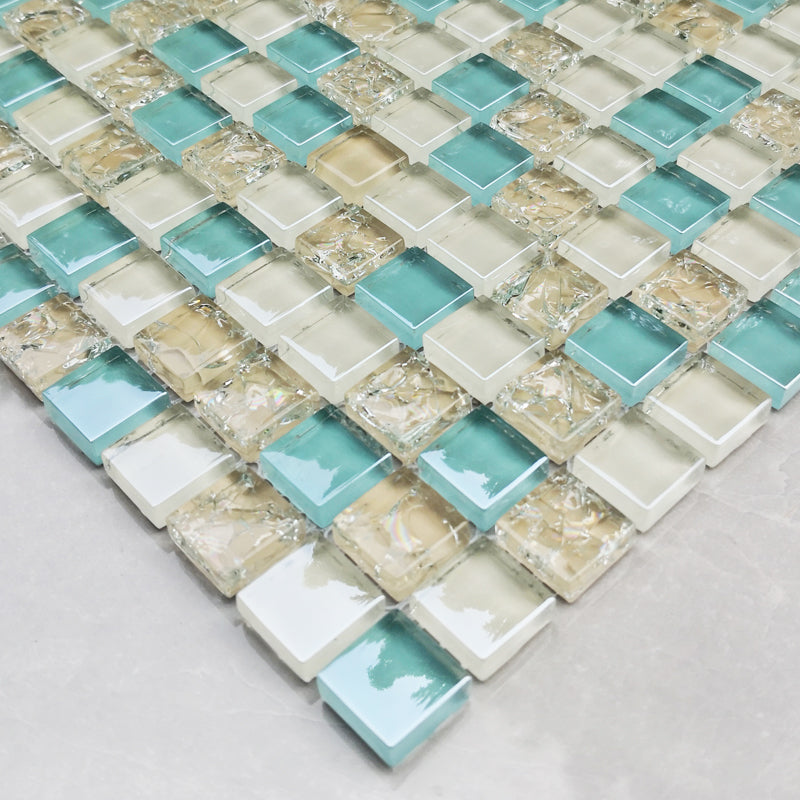 Glass Mosaic Tile Square Shape Wall Tile with Fade Resistant