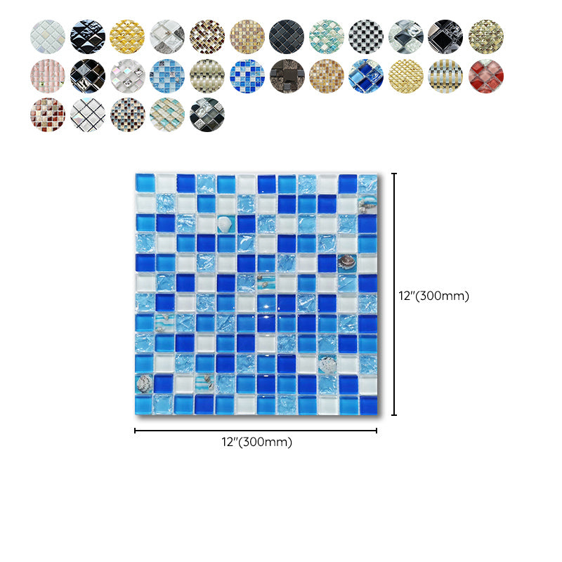 Glass Mosaic Tile Square Shape Wall Tile with Fade Resistant