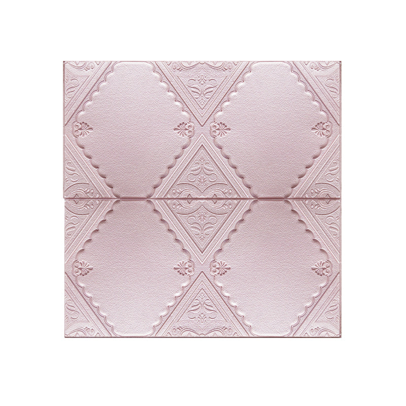 Modern Wall Panels Waterproof 3D Floral Print Peel and Stick Wall Paneling