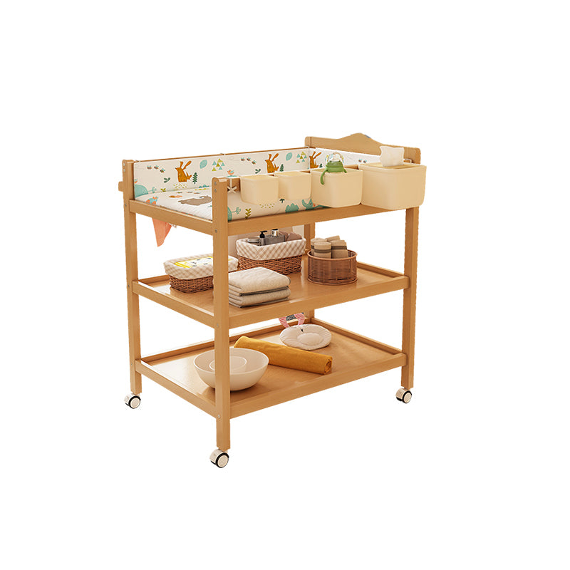Modern Solid Wood Baby Changing Table Arch Top Changing Table
