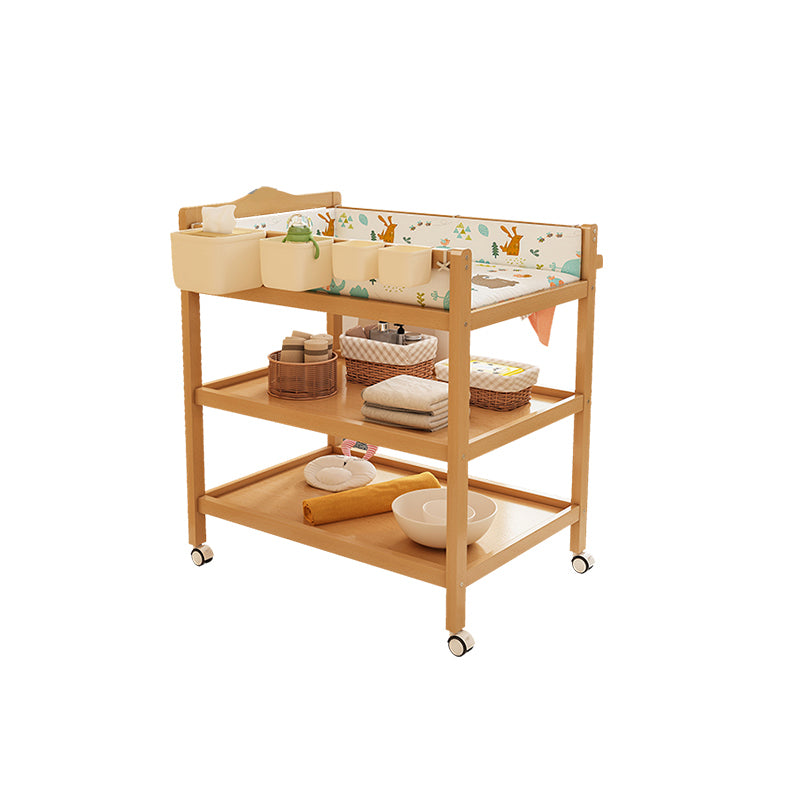 Modern Solid Wood Baby Changing Table Arch Top Changing Table