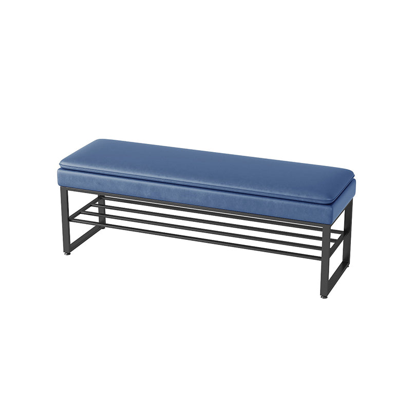 Modern Entryway Bench Cushioned Rectangle Metal Seating Bench