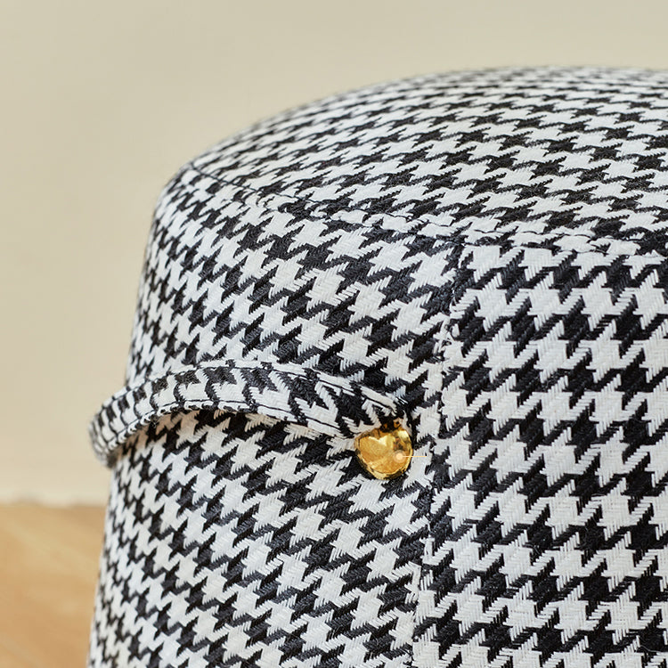 Fabric Standard Stool Modern Style Simple Household Round Footstool