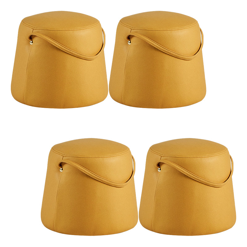 Fabric Standard Stool Modern Style Simple Household Round Footstool