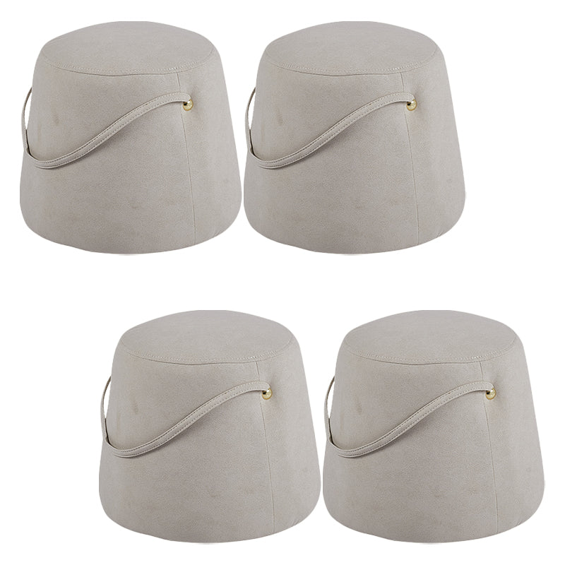 Fabric Standard Stool Modern Style Simple Household Round Footstool