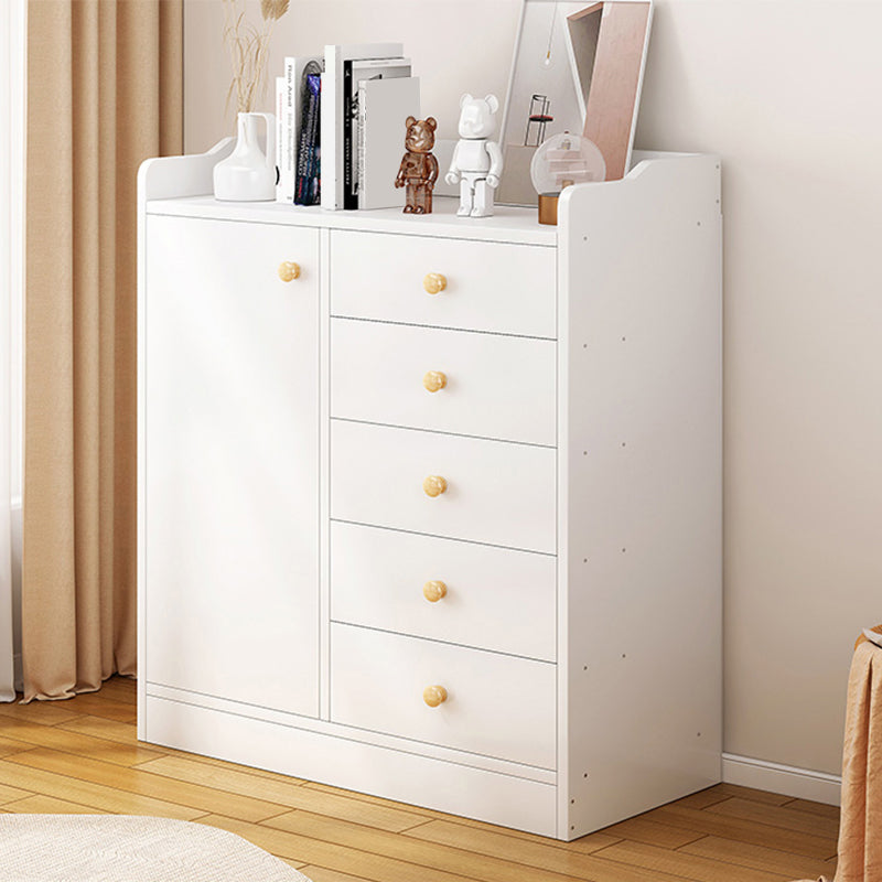 Contemporary Manufactured Wood Accent Cabinet Rectangle Storage Cabinet with Drawer