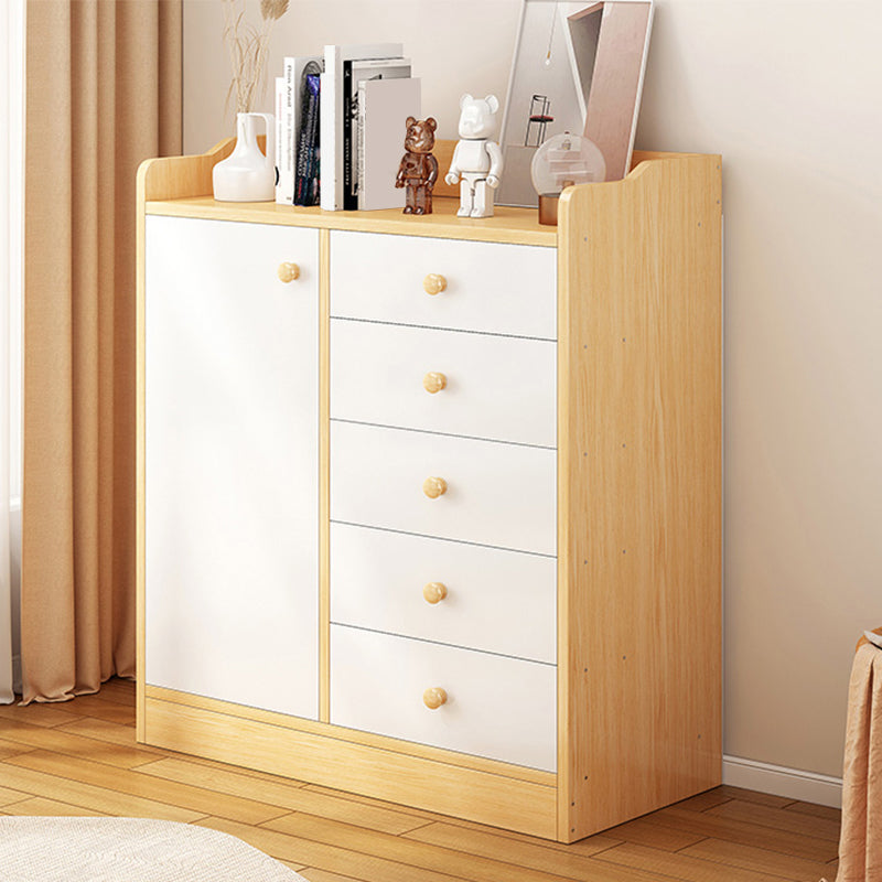 Contemporary Manufactured Wood Accent Cabinet Rectangle Storage Cabinet with Drawer