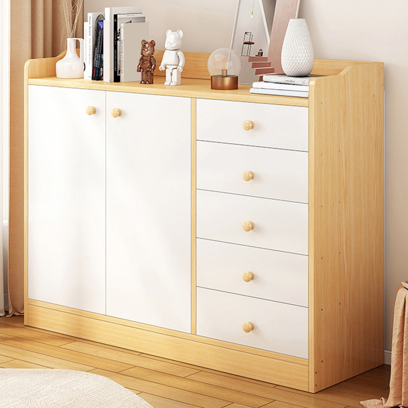 Contemporary Manufactured Wood Accent Cabinet Rectangle Storage Cabinet with Drawer