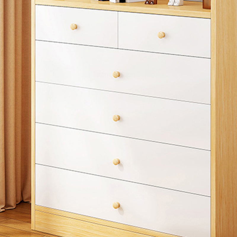 Contemporary Manufactured Wood Accent Cabinet Rectangle Storage Cabinet with Drawer