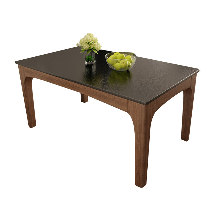 Contemporary Kitchen Rectangle Dinner Table 4 Legs Dining Table