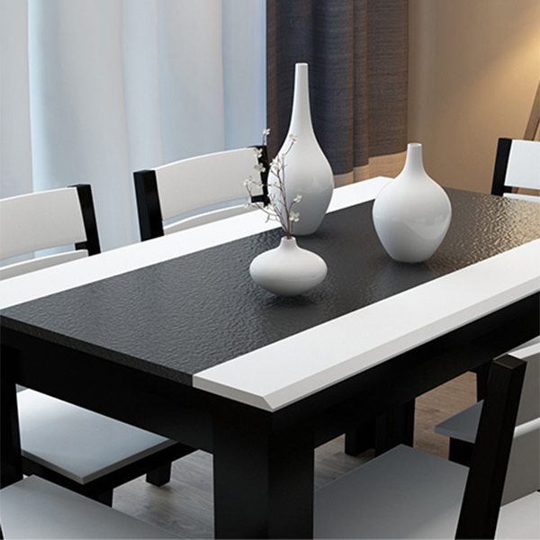 Industrial Kitchen Dinner Table Rectangle 4 Legs Stone Dining Table