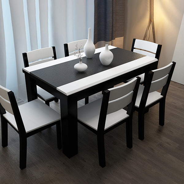 Industrial Kitchen Dinner Table Rectangle 4 Legs Stone Dining Table