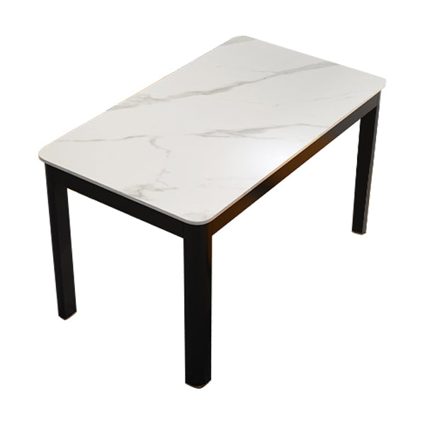 Dining Room Industrial Dinner Table 4 Legs Rectangle Dining Table