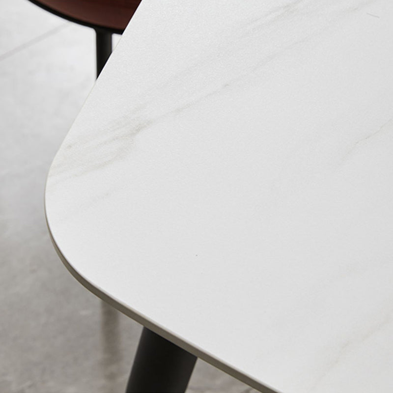 Dining Room Industrial Dinner Table 4 Legs Rectangle Dining Table