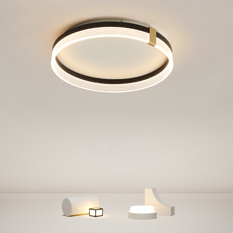 1-Light Modern Ceiling Light Simple LED Ceiling Mount Light with Acrylic Shade for Bedroom