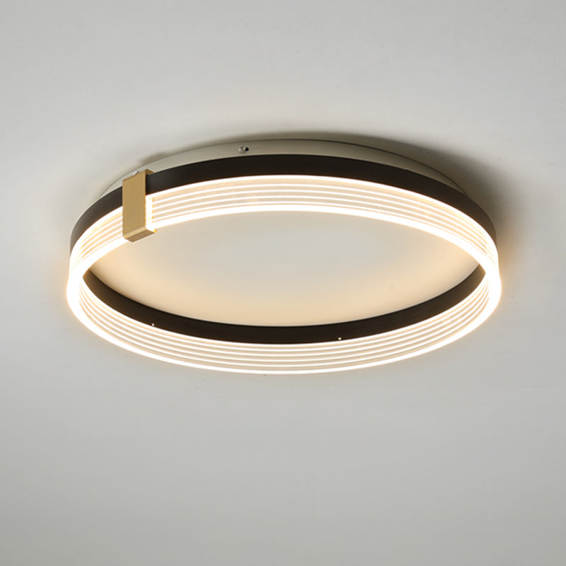 1-Light Modern Ceiling Light Simple LED Ceiling Mount Light with Acrylic Shade for Bedroom