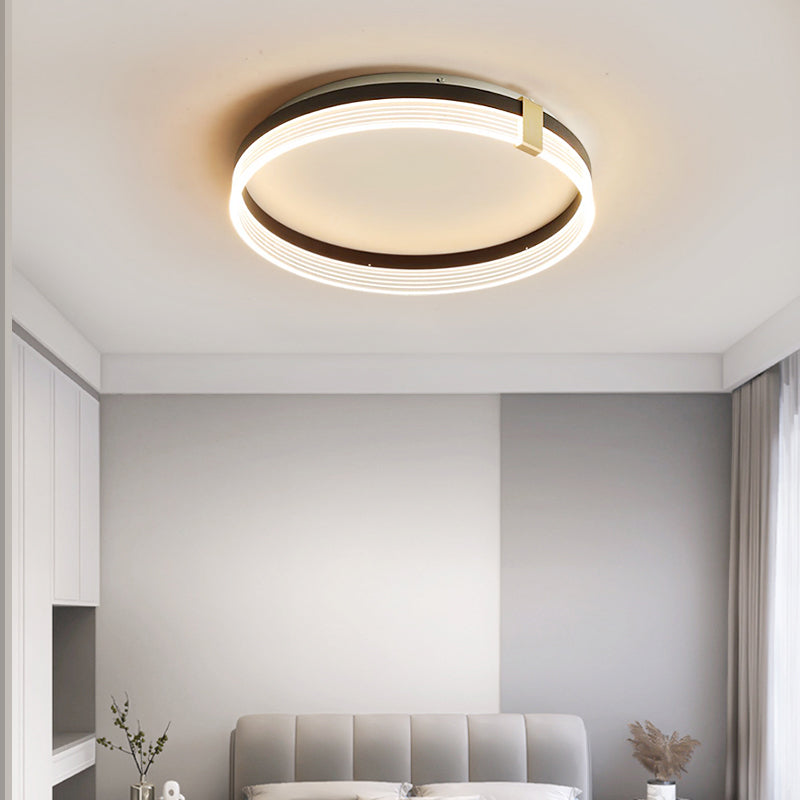 1-Light Modern Ceiling Light Simple LED Ceiling Mount Light with Acrylic Shade for Bedroom