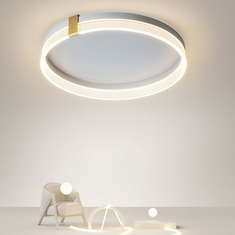 1-Light Modern Ceiling Light Simple LED Ceiling Mount Light with Acrylic Shade for Bedroom