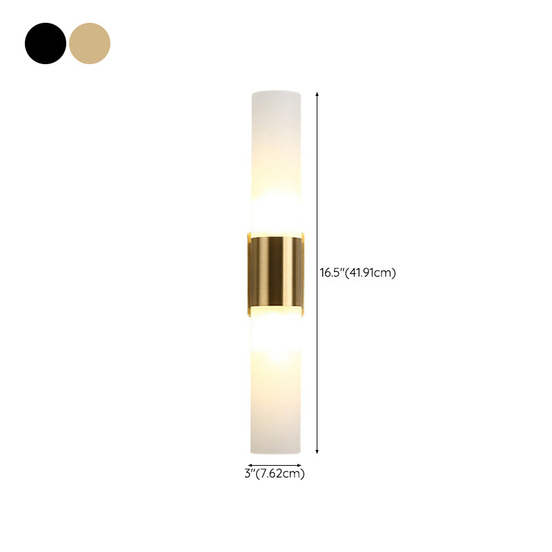 Linear Shape Metal Wall Light Modern 2-Lights Wall Mount Lighting