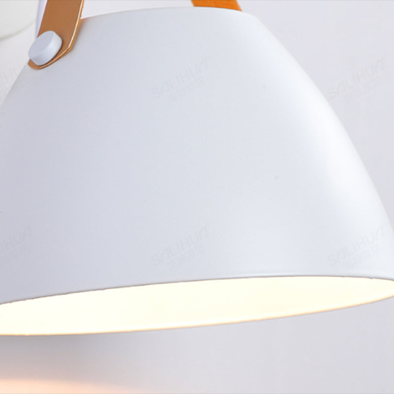 Cone Shape Metal Wall Light Industrial Style 1-Light Wall Light Sconce in White