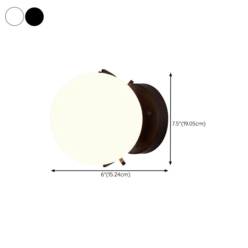 Modern Globe Wall Lamp 1 Light Wall Vanity Lights for Washroom