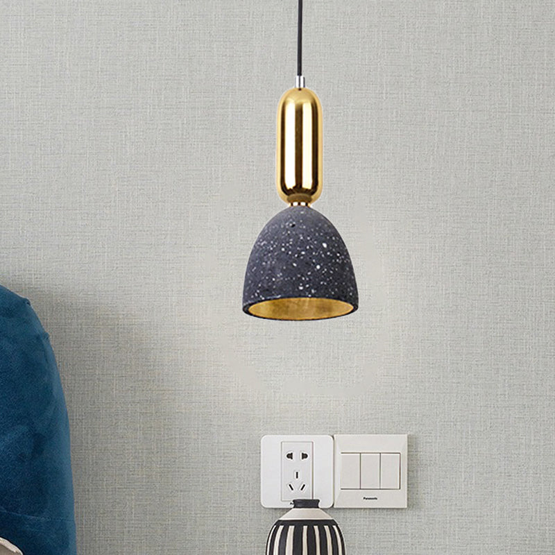 1 salle à manger légère pendentif macaron blanc / noir / rose plafonnier luminaire avec ombre en terrazz en dôme