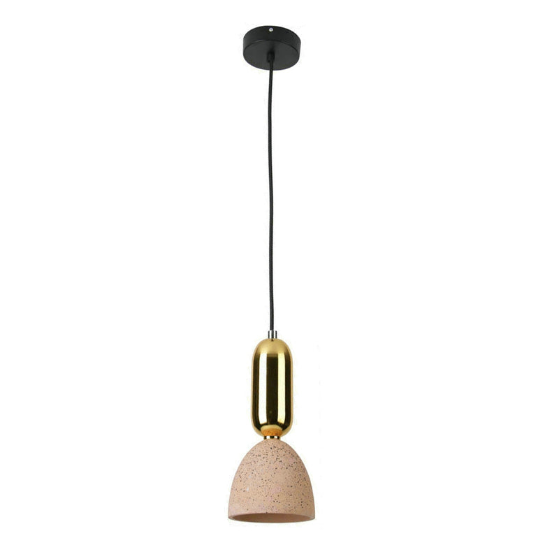 1 salle à manger légère pendentif macaron blanc / noir / rose plafonnier luminaire avec ombre en terrazz en dôme