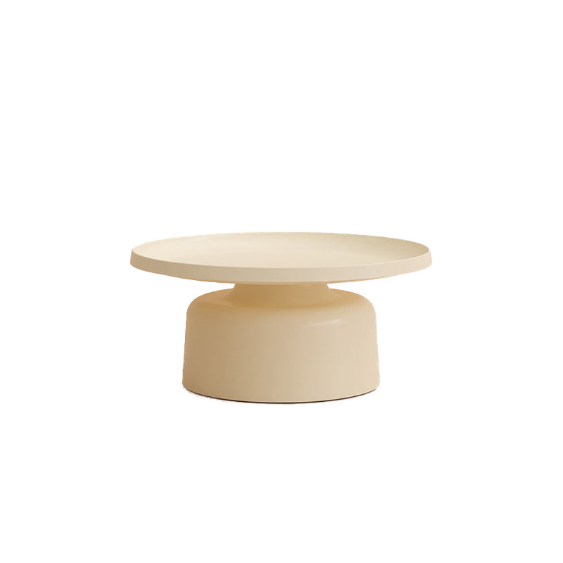 Contemporary Corner Table Metal Round Pedestal Accent Side Table