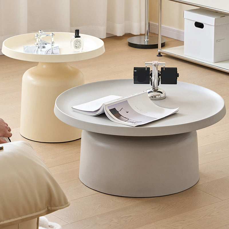 Contemporary Corner Table Metal Round Pedestal Accent Side Table