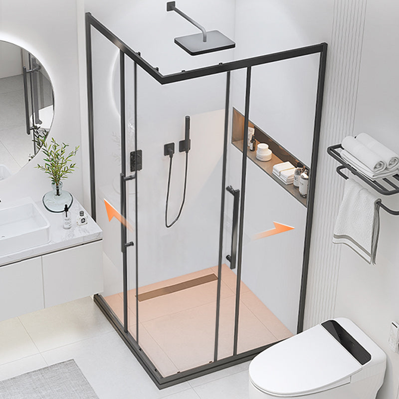 Double Sliding Stainless Steel Shower Enclosure Framed Clear Shower Stall