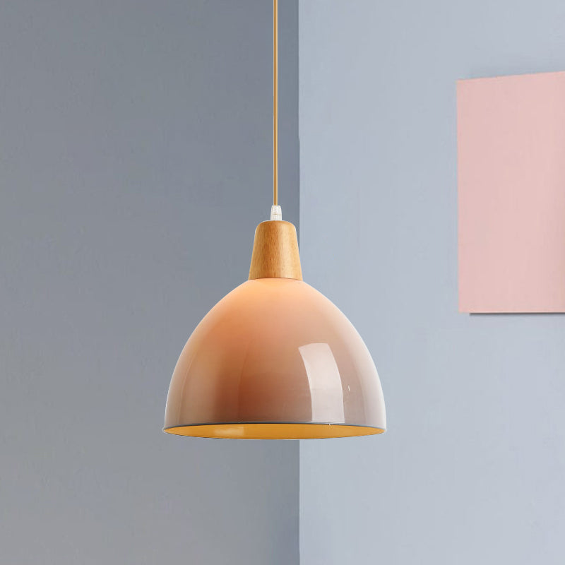 Acrylique en dôme de plafond suspendu moderniste 1 tête gris gris bouth suscitation pour le chevet