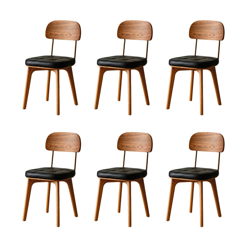 Contemporary Upholstered Armless Chair Indoor Faux Leather Dining Chair