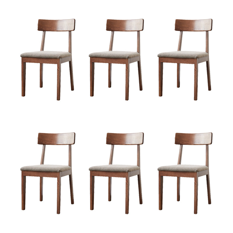 Contemporary Upholstered Armless Chair Indoor Oak Dining Chair