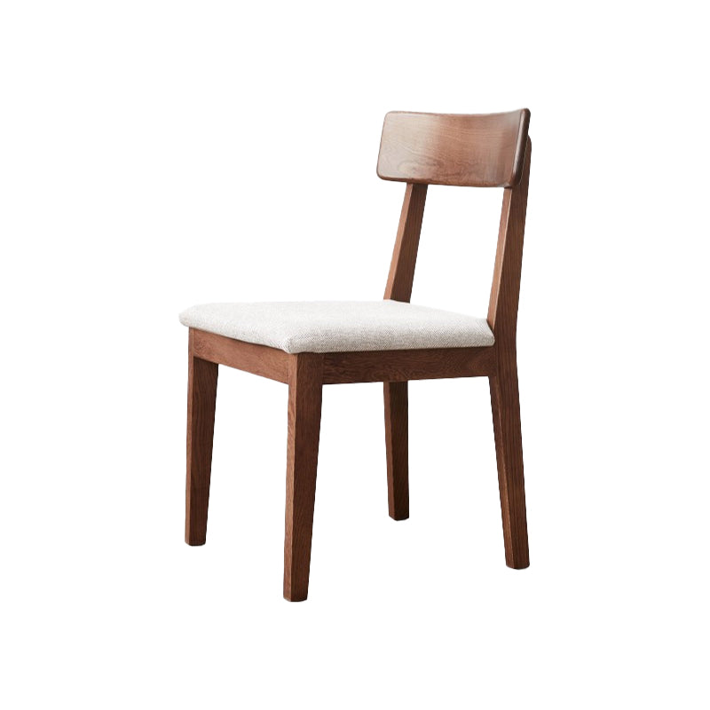 Contemporary Upholstered Armless Chair Indoor Oak Dining Chair