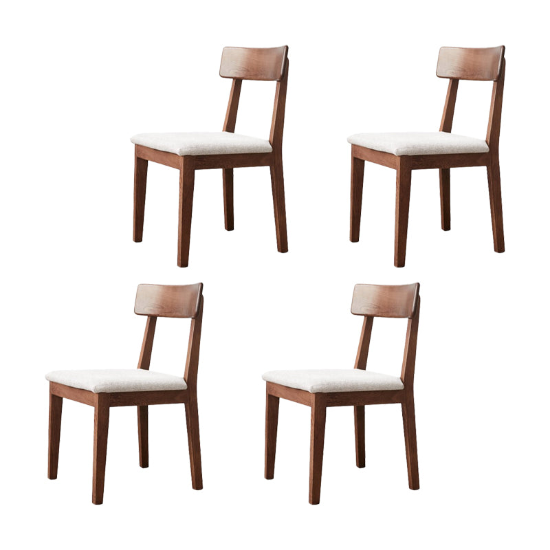 Contemporary Upholstered Armless Chair Indoor Oak Dining Chair